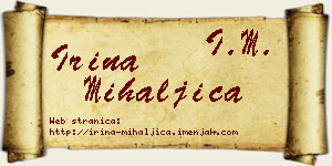 Irina Mihaljica vizit kartica